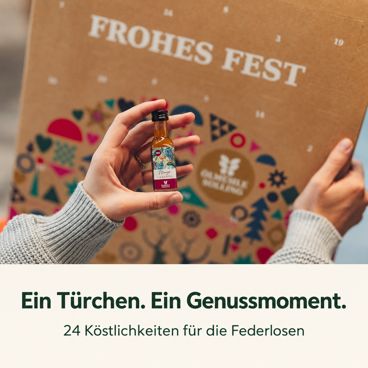Adventskalender Frohes Fest Ölmühle Solling