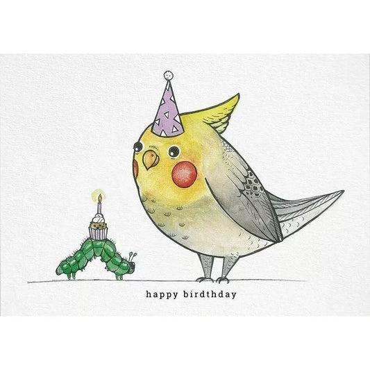 Postkarte "Happy Birthday" - Körnerwerkstatt